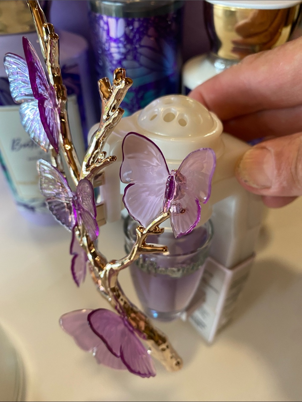 Bath & Body Works Purple Butterfly Bath & Body Gift Set with Gold Accents - Picture 5 of 12